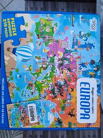 Puzzle 210 Pezzi Europa 70*70 cm bambini