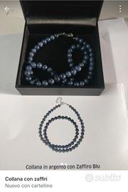 Collana con zaffiri blu