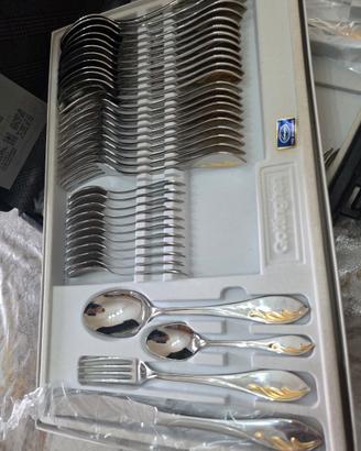 Servizio Posate Gottinghen Acciaio 18/10 e Oro Zec