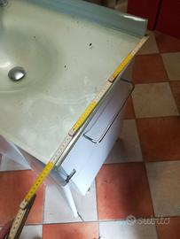 Lavabo doppio da bagno in cristallo