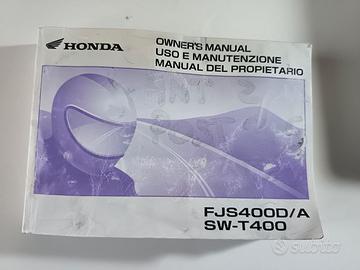 MANUALE USO E MANUTENZIONE HONDA SWT 400