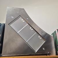 Kappa aspirazione cucina ad angolo in acciaio 