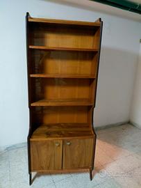 libreria vintage, anni 60, radica di noce.Perfetta