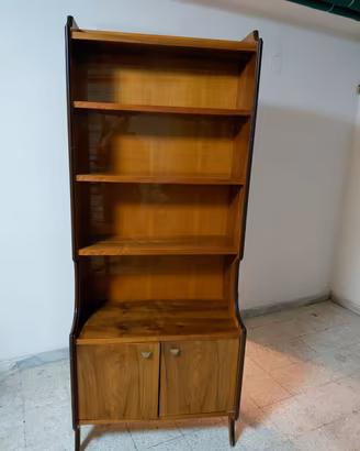 libreria vintage, anni 60, radica di noce.Perfetta
