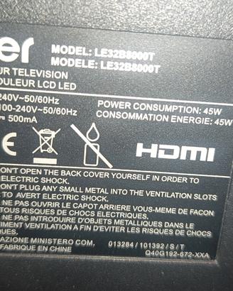 TV Haier 32 Le32B8000T