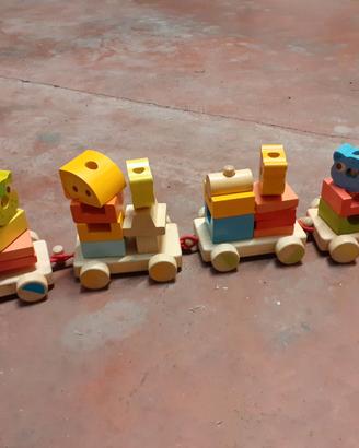 trenino in legno