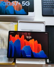 Samsung Galaxy Tab S7 plus 5G + 2 cover e tastiera