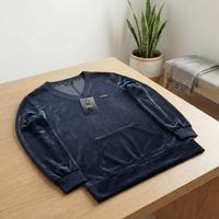 LIU JO SPORT, felpa V, blu, S, peluche
