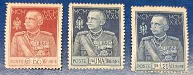 REGNO 1925 Giubileo re Vittorio Emanuele III 13½