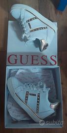 guess sneaker scarpe 37 zeppa bianco oro 135€