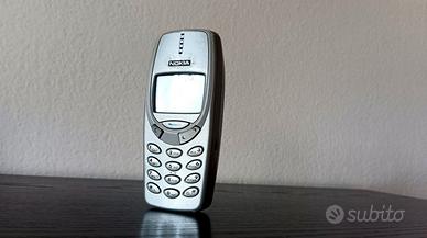 Nokia 3310 + Batteria - Cover Argentata Gray Snake