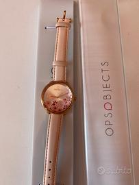 Orologio ops objects rosa