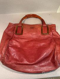 Borsa in pelle bordoux Chloé