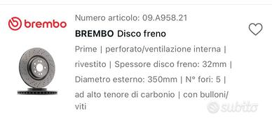 Gle Suv W 166 Pasiglie ant/post discofreno ant