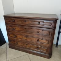 Comò 4 cassetti colore noce 