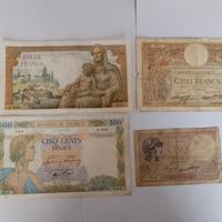 Lotto banconote franchi francesi. 