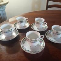 5 tazzine fine porcellana vintage 