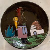 Piatto decorato ceramica