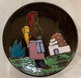 Piatto decorato ceramica