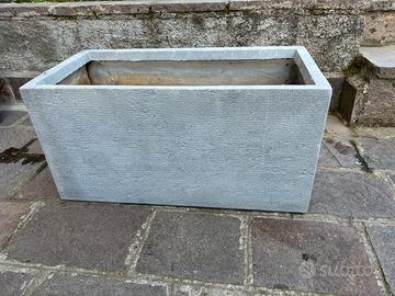Vaso Rettangolare Concrete Grigio