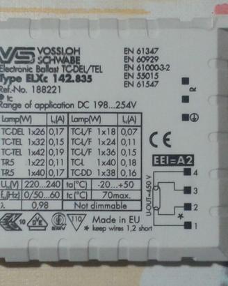 Alimentatore neon VS ELXc 142.835