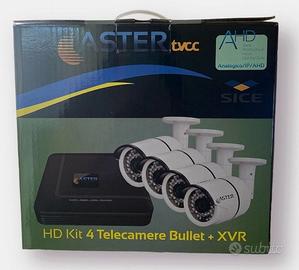 Aster kit videosorveglianza con DVR HD + 4 TELEC.