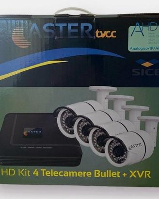 Aster kit videosorveglianza con DVR HD + 4 TELEC.