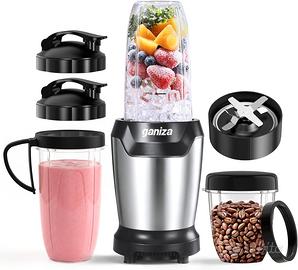 Ganiza Frullatore, 1300W, con 3 tazze portatili