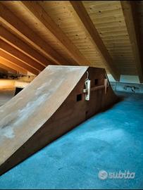 rampa artigianale in legno ad incastro 