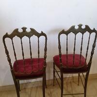 Sedie Chiavari in ottone anni '50