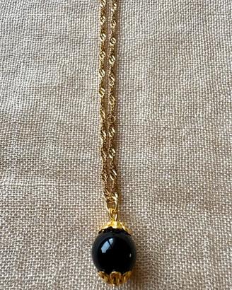 Collana  su coccu kokku onice amuleto portafortuna