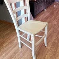 Seggiole n 6 in legno inserto Cuore