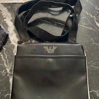 Borsello uomo Armani Jeans nero bianco tracolla