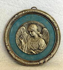 Antica placca in argento 800