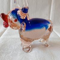 Scultura fermacarte coniglietto in vetro di Murano