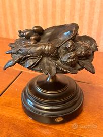 ANTIQUARIATO Centro tavola in bronzo, coppia