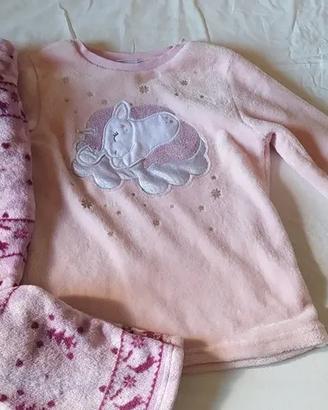 Pigiama in peluche con unicorno, Blukids, 7-8 anni