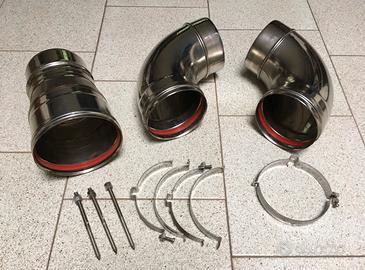Curva 130 riduzione 150-130 inox cappa stufa