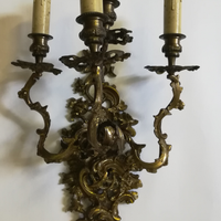 Applique lampadario lume 4 bracci ottone da parete