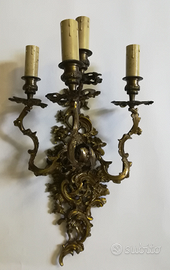 Applique lampadario lume 4 bracci ottone da parete