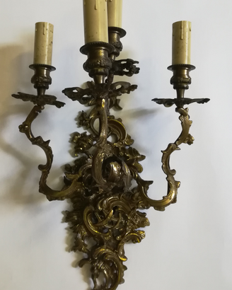 Applique lampadario lume 4 bracci ottone da parete