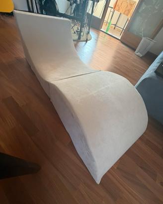 Divanetto/Pouf trasformabile in chaise longue