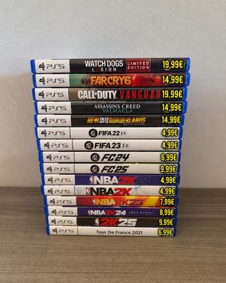 Lotto Giochi PlayStation 5. Prezzi in foto.