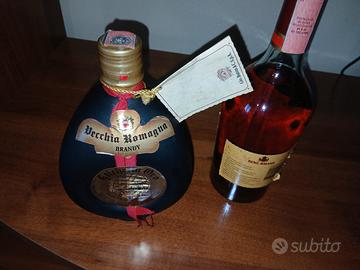 2 bottiglie vintage vecchia Romagna 