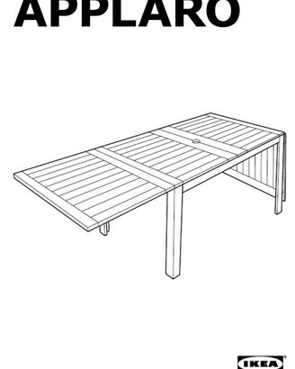 Set IKEA ÄPPLARÖ tavolo allungabile + 4 sedie