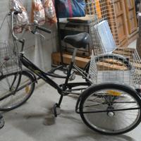 bici a tre ruote con cestello