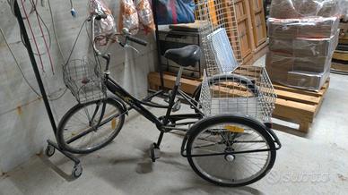 bici a tre ruote con cestello