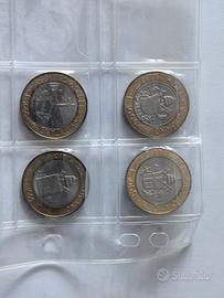 Lotto 4 monete 1000 lire bimetalliche Vaticano 