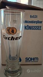 6 bicchieri da  birra TUCHER  vintage anni 90