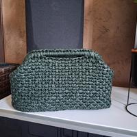 borsa ad uncinetto, clutch fatta a mano, clutchbag